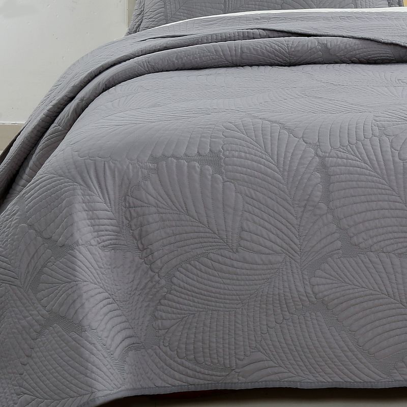 Light luxury home bed cover three piece set polyester embroidery quilt high end printed solid color summer cool quilt indoor air conditioning quilt_voghion.com