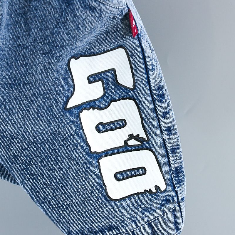 Haine pentru bebeluși, primăvară, toamnă, costum rupt, jachetă din denim, vestă cu glugă, cămașă + pantaloni, set 3 piese_voghion.com