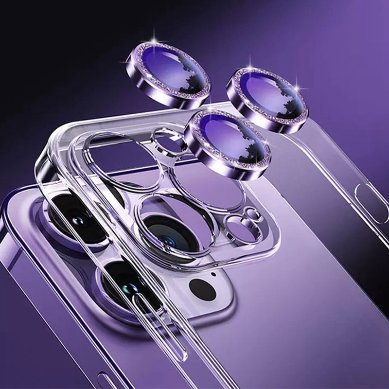 Diamantna zaščita za objektiv fotoaparata za iPhone 14 13 12 Pro Max Kovinski zadnji zaščitni pokrovček za objektiv za iPhone 13 Mini 12 13 Pro 14 Pro Max_voghion.com