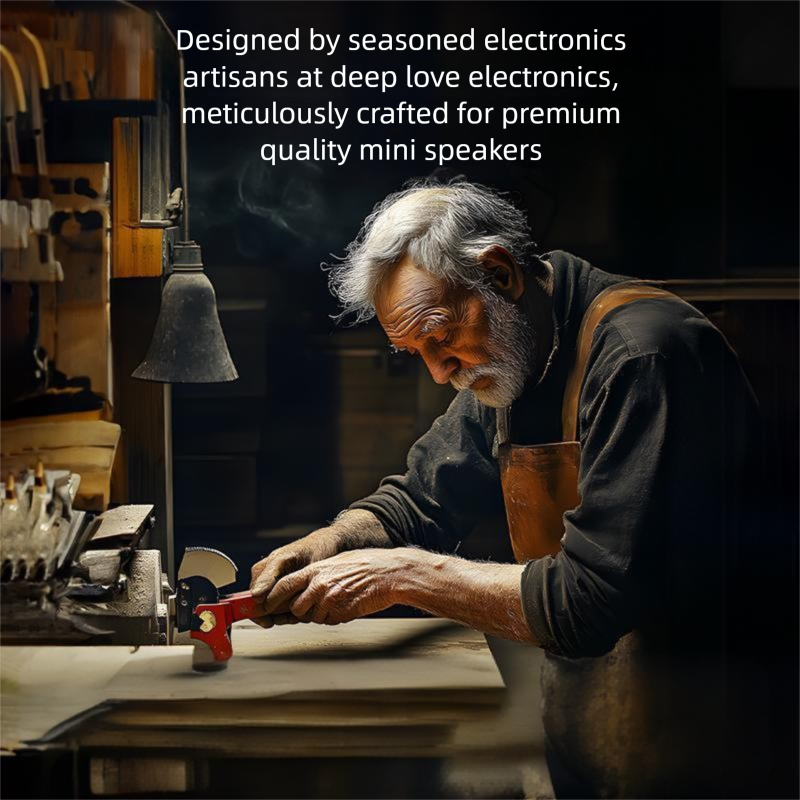 Siyah Ceviz Masif Ahşap Bluetooth El Yapımı Açık Hava Subwoofer Ahşap Küçük Taşınabilir El Hoparlörü_voghion.com