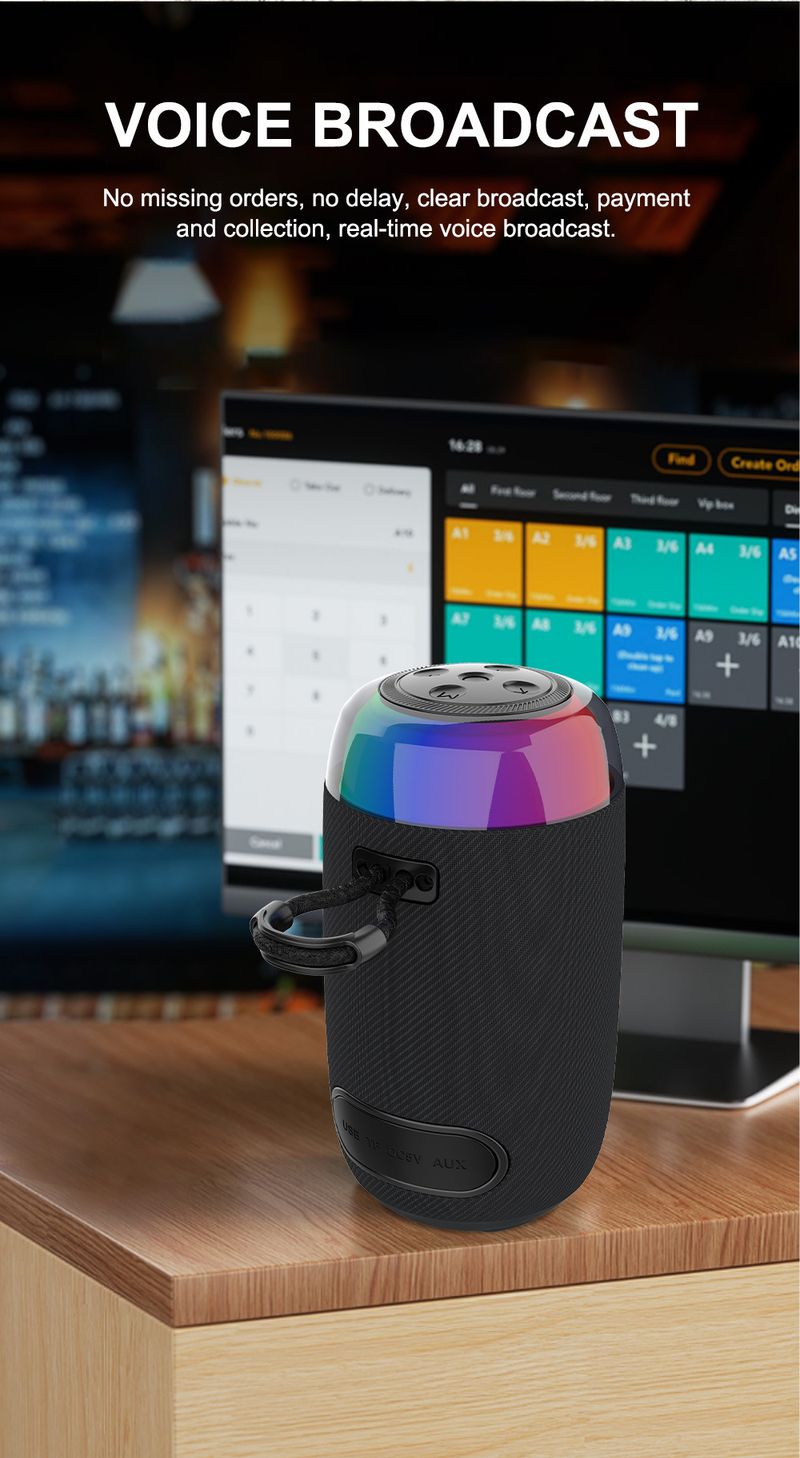 ZQS-L05 Açık Hava Sporları Taşınabilir Subwoofer Hoparlör RGB Bas Kablosuz Bluetooth Hoparlör_voghion.com