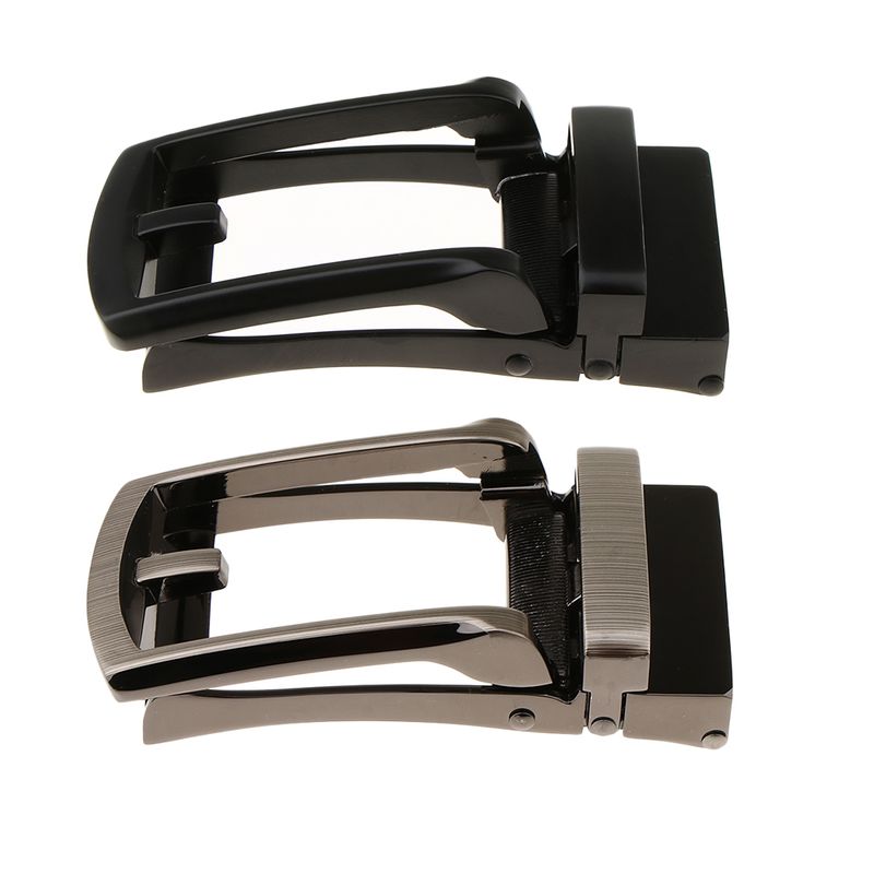 HOT Men’s Metal Automatic Buckle Leather Making Supplies Ratchet Slide Belt Accessories_voghion.com