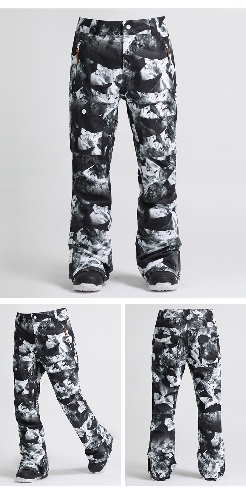 Skihose Einzel-Doppelbrett wasserdicht winddicht warm atmungsaktiv Outdoor Skibekleidung Herren Overall_voghion.com
