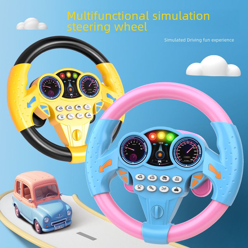 Cross-border Multifunctional 360° Rotatable Simulation Steering Wheel for Kids_voghion.com