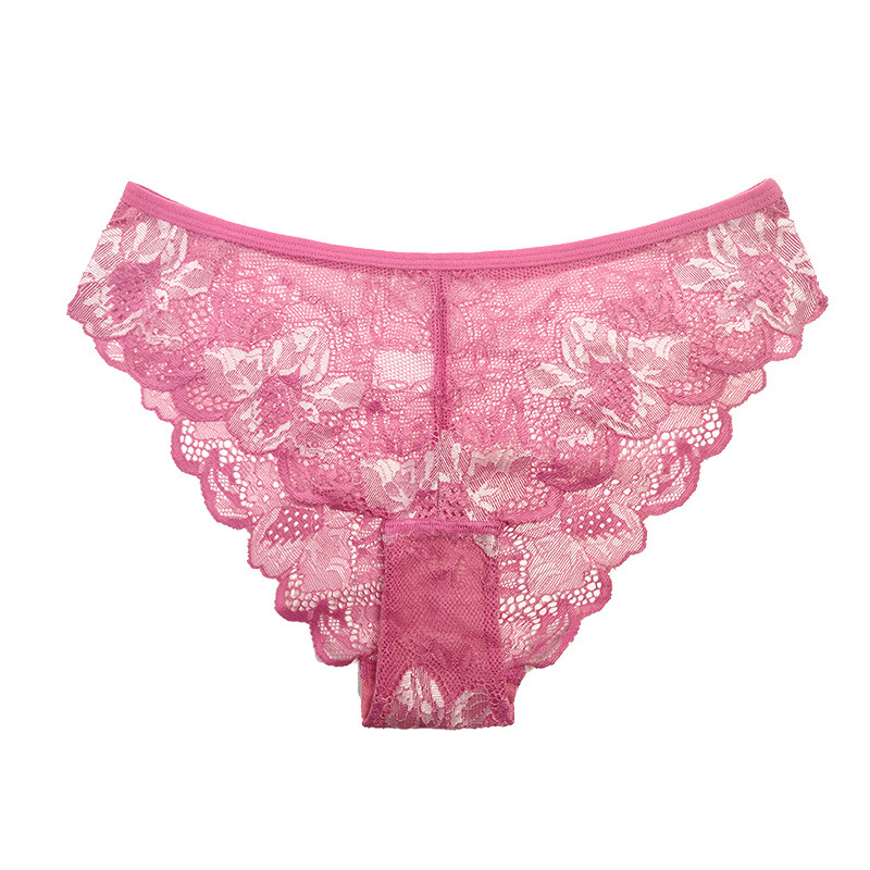 Culotte en dentelle sexy, slip taille basse en maille creuse pour femmes, culotte pour jeunes femmes_voghion.com