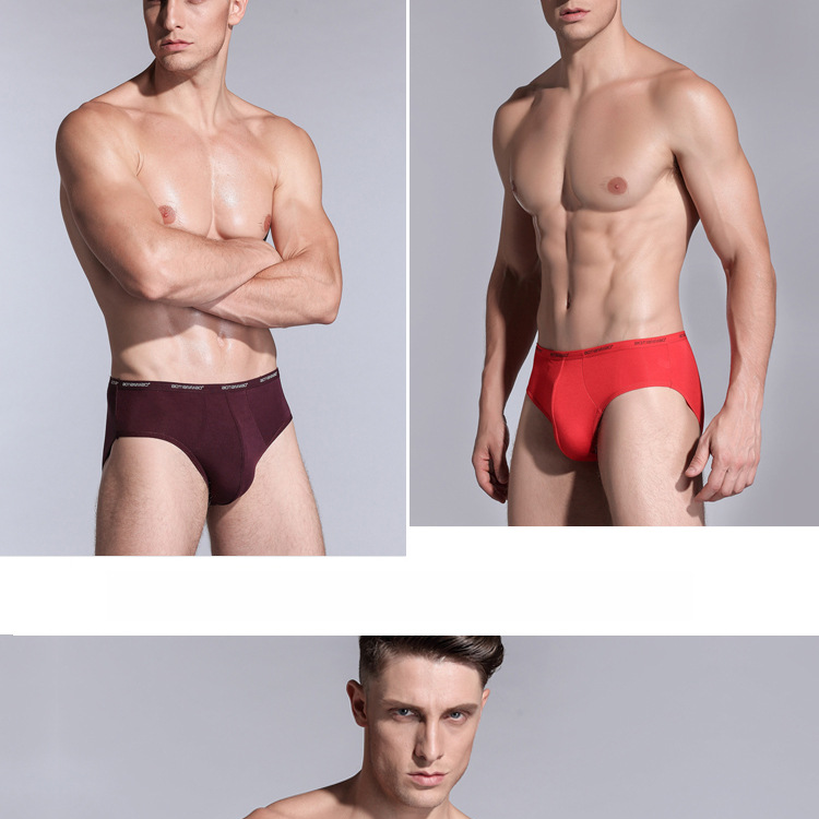Intimo maschile elastico grande taglia sexy modale traspirante slip comodi traspirante vita media pantaloni da uomo all'ingrosso_voghion.com
