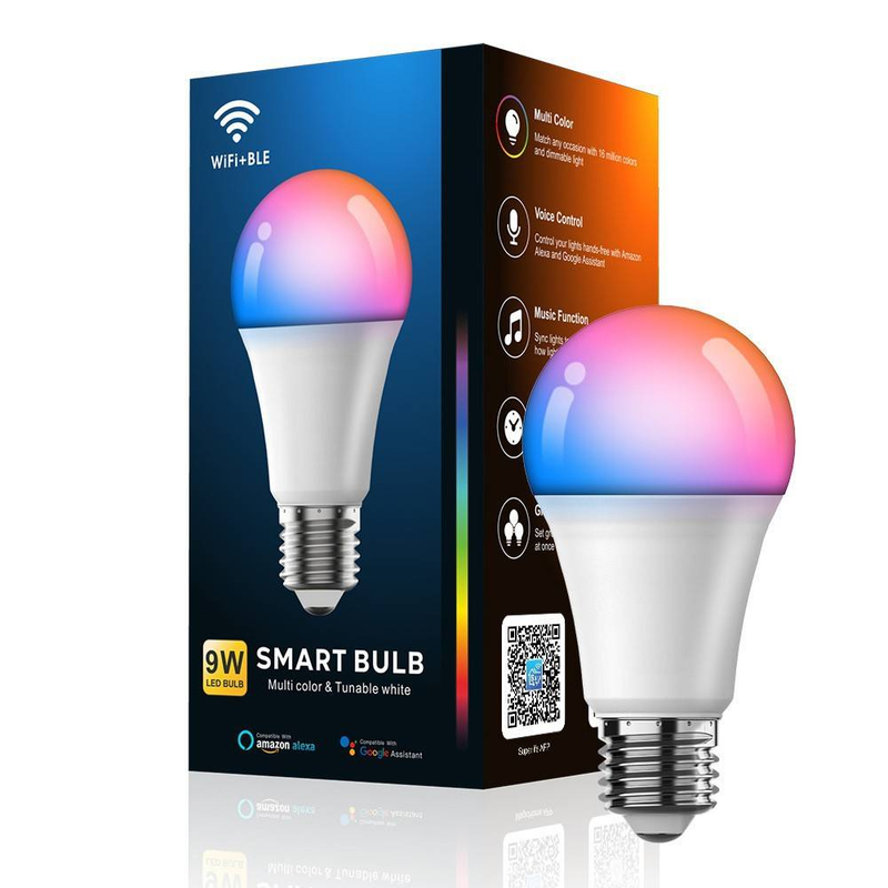 Miglioramento della casa Lampadina LED Bluetooth WIFI Smart Illuminazione dell'atmosfera Scena confortevole e rilassante Regolazione gratuita Lingua intelligente_voghion.com