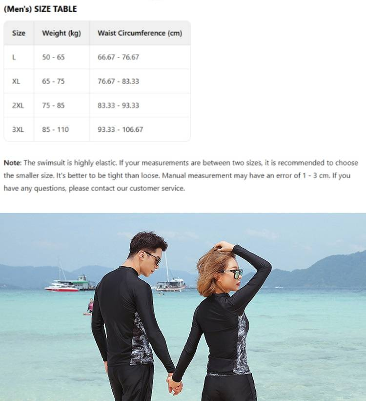 Traje de buceo con protección solar para parejas, traje de esnórquel para mujer, traje de baño de dos piezas para padres e hijos, adelgazante de manga larga._voghion.com