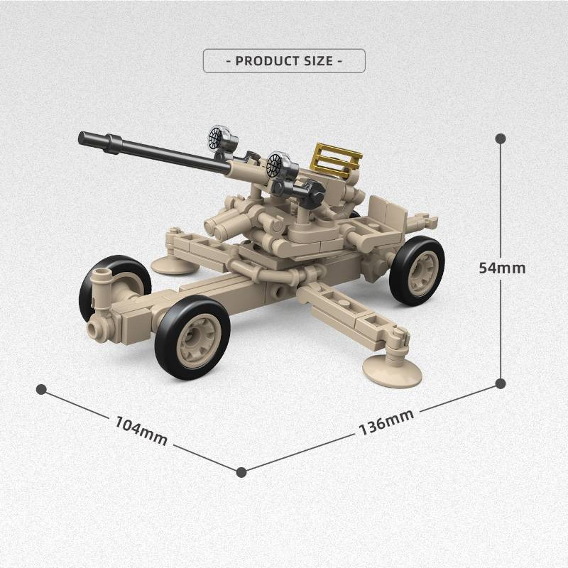 WWII Military Building Set - Bofors 40mm L/60 AA Gun & Morris CDSW 6x4 Truck (1:35 Scale Model Kit)_voghion.com