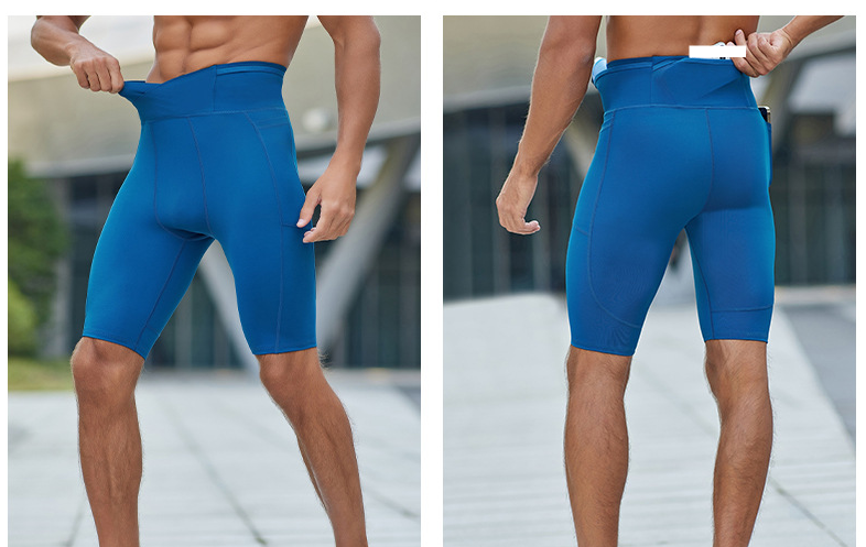 Herrenbekleidung Paar Hochelastische Kompressionshose Herren Marathon Lauf Fünf-Punkt-Strumpfhose Outdoor-Training Schnelltrocknende Rennshorts Damen_voghion.com