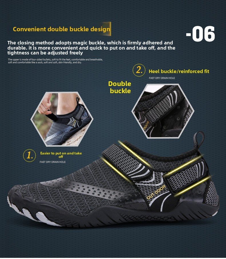 Uniseksowe, szybkoschnące buty do wody – lekkie skarpetki do wody Barefoot do pływania, wędrówek i na plażę (antypoślizgowe i oddychające)_voghion.com