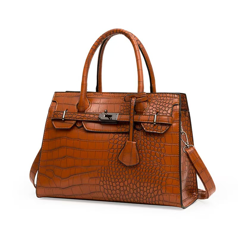 Designer Women's Bags, And Trendy This Year. Crocodile Patterned Carrying Case With Extra Large Capacity. Kelly Bag_voghion.com