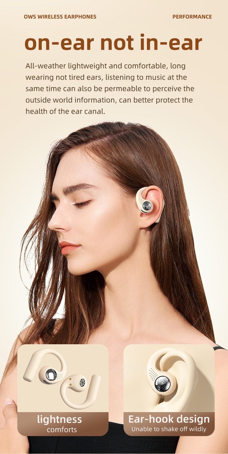True Wireless Earbuds With Open-ear Design, Bluetooth, Short Video App Control, Gaming, Music, Dual Modes, And ACS_voghion.com