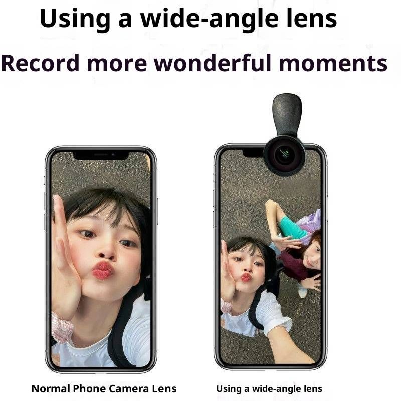 9K HD Universal Phone Lens Kit - 2-in-1 Wide Angle & Macro Clip-On Camera Lens For Pro-Level Mobile Photography_voghion.com