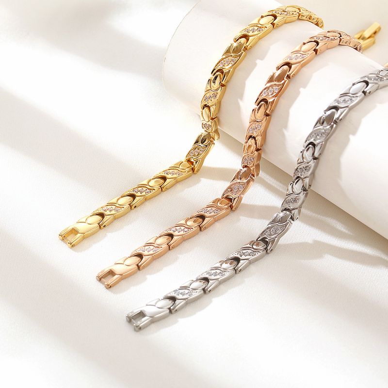 Uniek ontwerp, roestvrij stalen armband met drie-diamanten vispatroon, niet-vervagend, voor mannen en vrouwen_voghion.com
