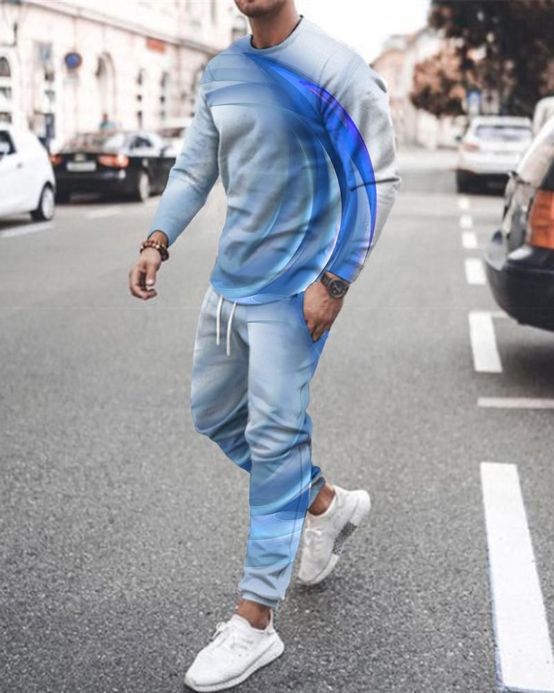 3D-bedrucktes Pullover-Set für Paare im Frühling und Herbst, personalisiertes Reise- und Sport-Set für Herren, Hip-Hop-Hose für Herren, Klassenuniform, Flut_voghion.com