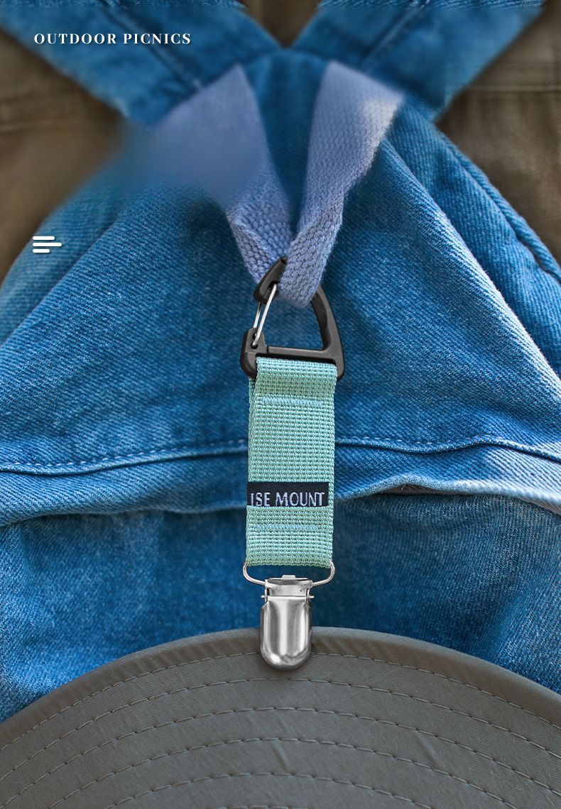 ISE MOUNT Cappello di paglia da viaggio per esterni, guanto multifunzionale, clip per asciugamano, fibbia a fettuccia triangolare, moschettone_voghion.com