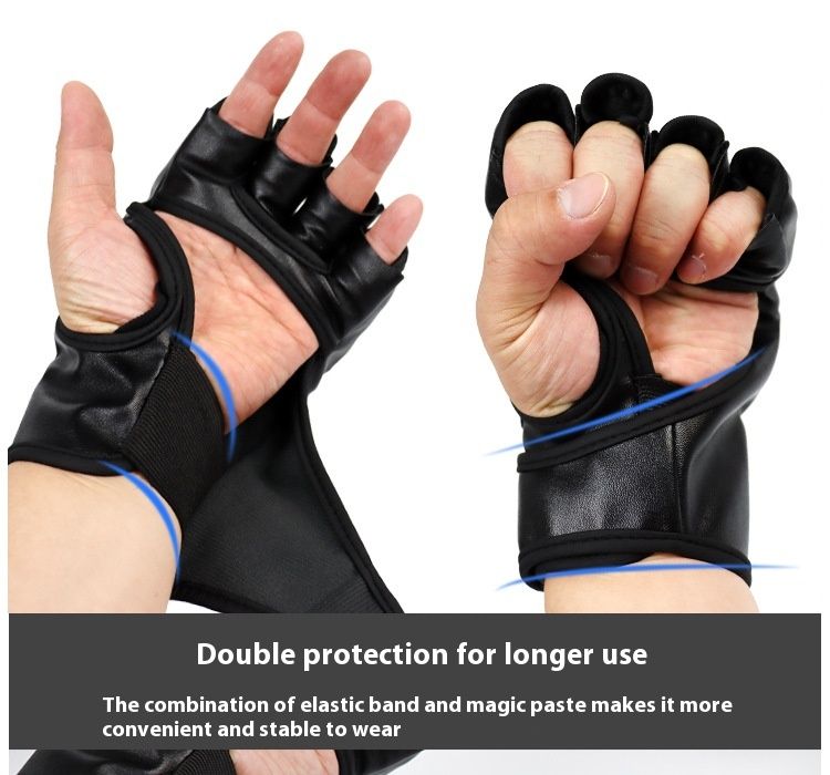MMA with Leaky Finger, Adult and Children's Fighting Sandbag Protector, Sandboxing Muay Thai Half Finger Boxing Set_voghion.com