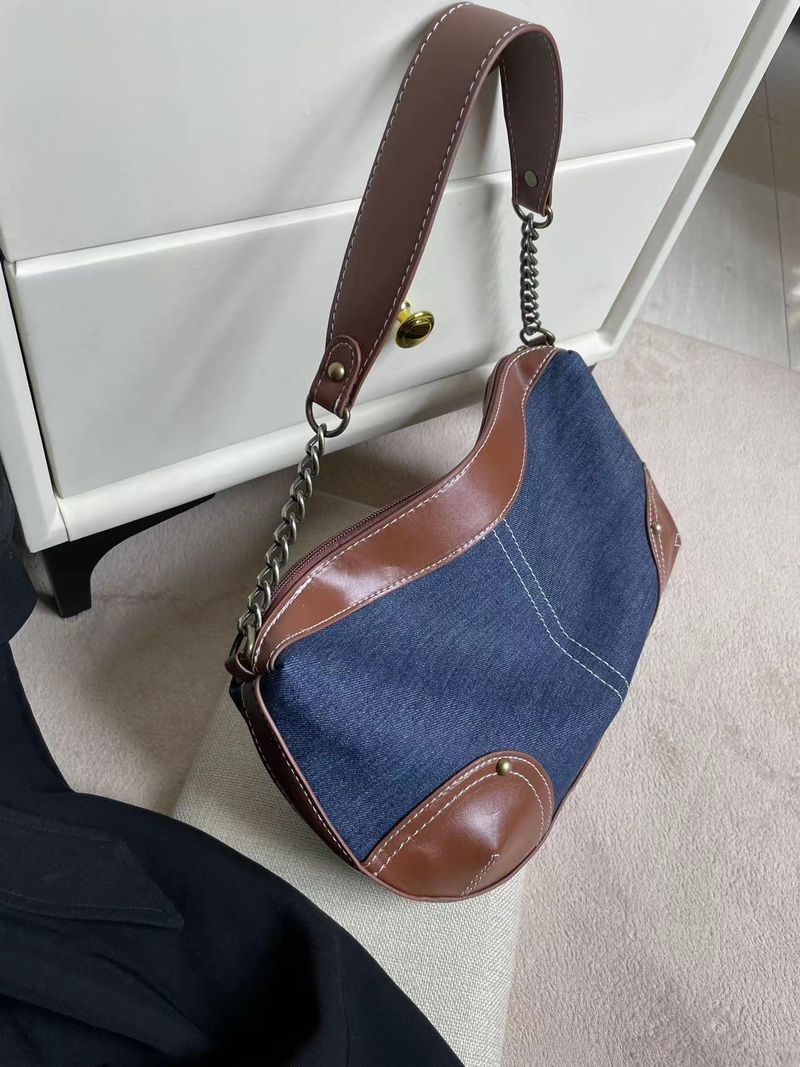 2024, famoso nuovo denim a forma di gnocco sotto le ascelle con uno stile dolce e fresco, borsa a tracolla singola per donna_voghion.com