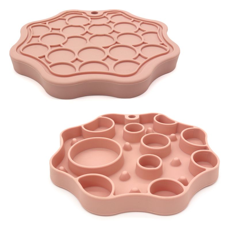 Leckmatte, doppelseitig, 2-in-1, Haustier-Silikon-Fütterungsnapf, multifunktional, mit Anti-Erstickungs-Funktion für Hunde und Katzen, Fressnapf mit Verlangsamungsfunktion_voghion.com