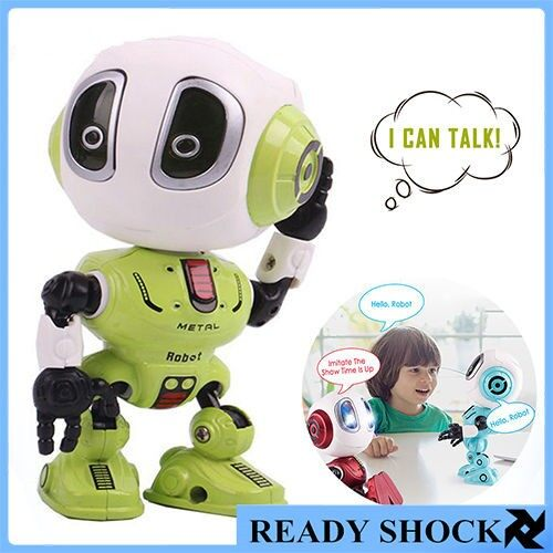 Juguete con sensor de cabeza para niños, luz LED táctil, robot Aloi, con señal electrónica extraíble, para hacer uno mismo_voghion.com