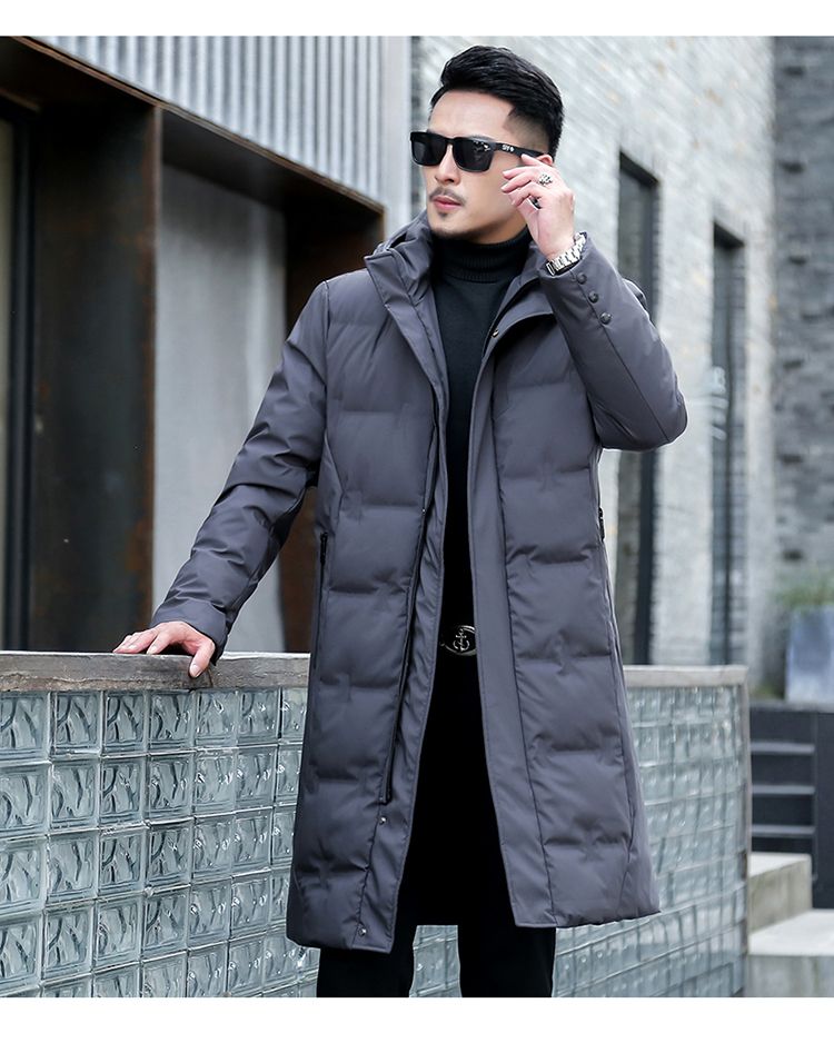 Chaqueta larga con capucha de alta calidad, holgada, de pato blanco, gruesa y cálida, para invierno, para hombre, abrigo de nieve, 2025_voghion.com