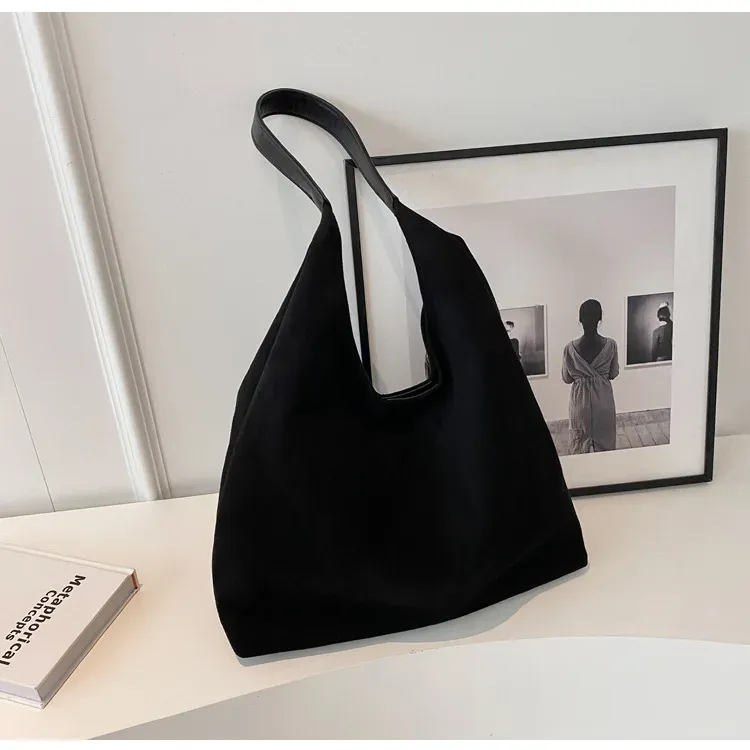 Borse a tracolla vintage da donna, grandi capacità, tinta unita, semplici, casual, da pendolare, retrò, per la spesa_voghion.com
