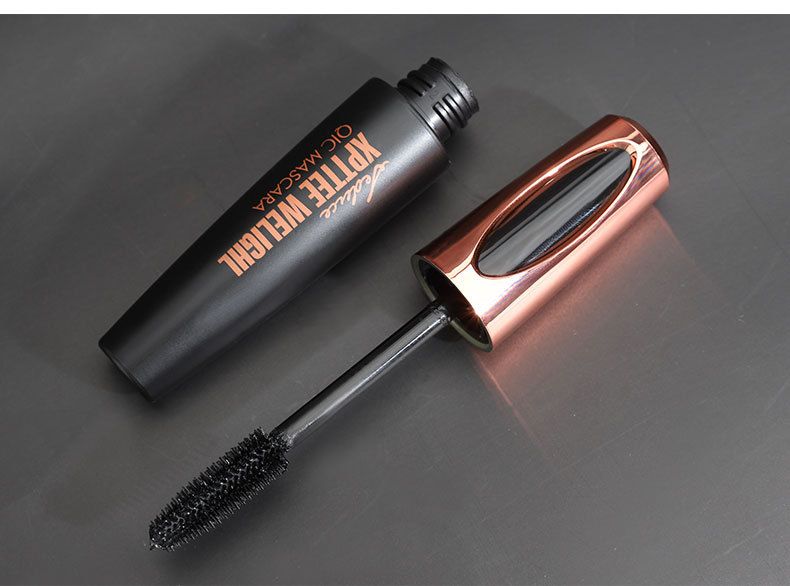 Makeup Qic Film Power Plumping Mascara Vanntett Tykk Slank Lang Krøll Silikon Børstehode 4D Mascara_voghion.com