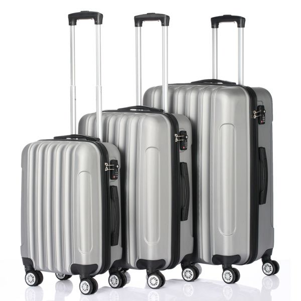 3-in-1 Multifunctional Large Capacity Traveling Storage Suitcase Silver Gray_voghion.com