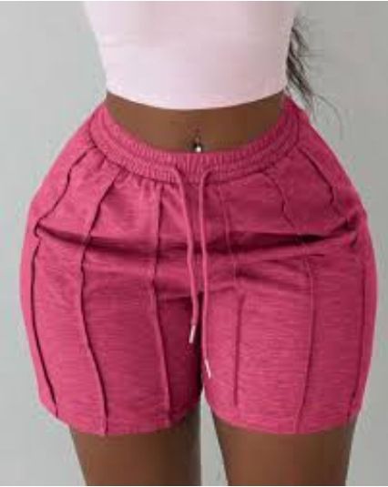 Vêtements pour femmes, loisirs d'été, sports, shorts à plis cure-dents sur le devant, pantalons de cyclisme, pantalons de sport, shorts gris clair_voghion.com