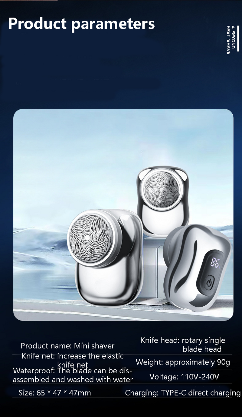 Bärbar USB uppladdningsbar ficka elektrisk 3w minirakapparat hudvänlig_voghion.com