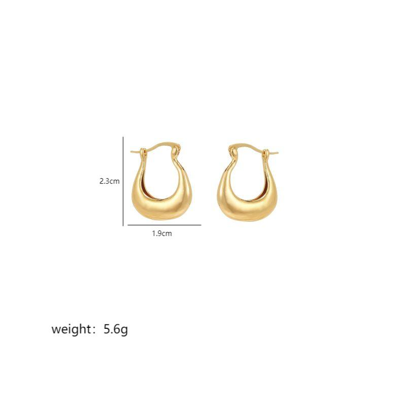 Metal style women's earrings with princess temperament, with noble, luxurious, niche, fashionable, and versatile ear accessories in geometric shape_voghion.com