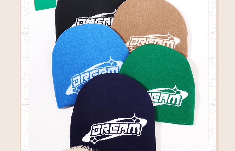 Unisex stylová pletená čepice s písmeny pro muže a ženy, ležérní venkovní teplá i studená čepice_voghion.com