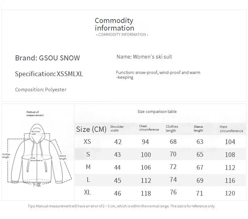 Winter new ski wear women windproof waterproof thickened warm veneer double plate wear-resistant snow coat_voghion.com