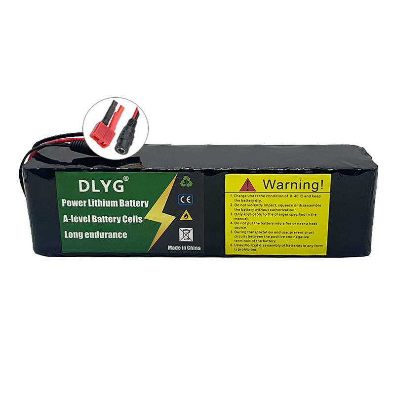 48 V 10,5 Ah 18650 wiederaufladbarer Lithium-Akku 13S3P 500 W Leistung Elektro-Fahrrad-Akku, Elektro-Scooter-Akku T + DC-Stecker_voghion.com