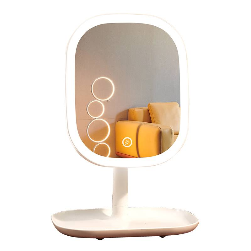 Bathroom Fixtures Makeup Mirror Led Light Table Female Fill Light Artifact Student Dormitory Desktop Portable Small Mirror High Definition Dressing_voghion.com