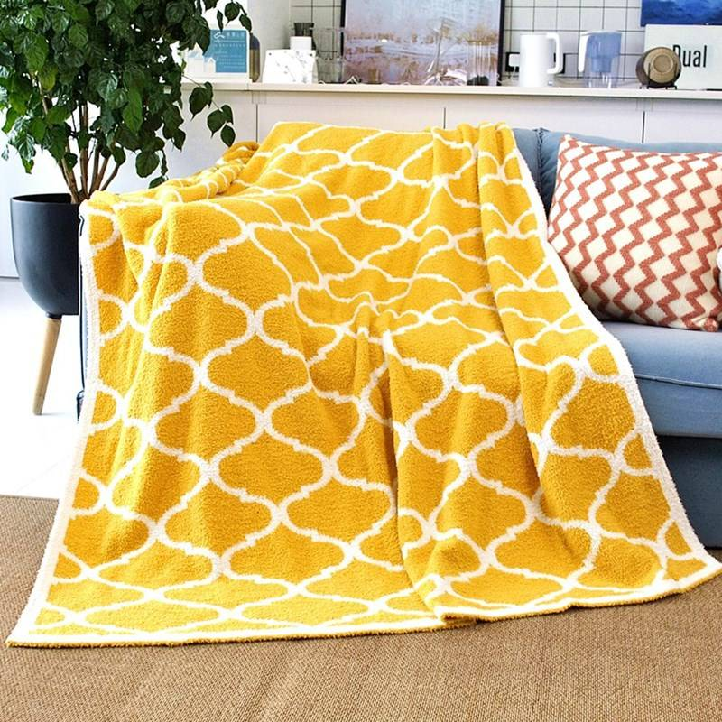 Extra dicke Winterdecke, doppelseitig, Fleece, stricken, weich, warm, für Sofa, Nickerchen, Geschenke_voghion.com