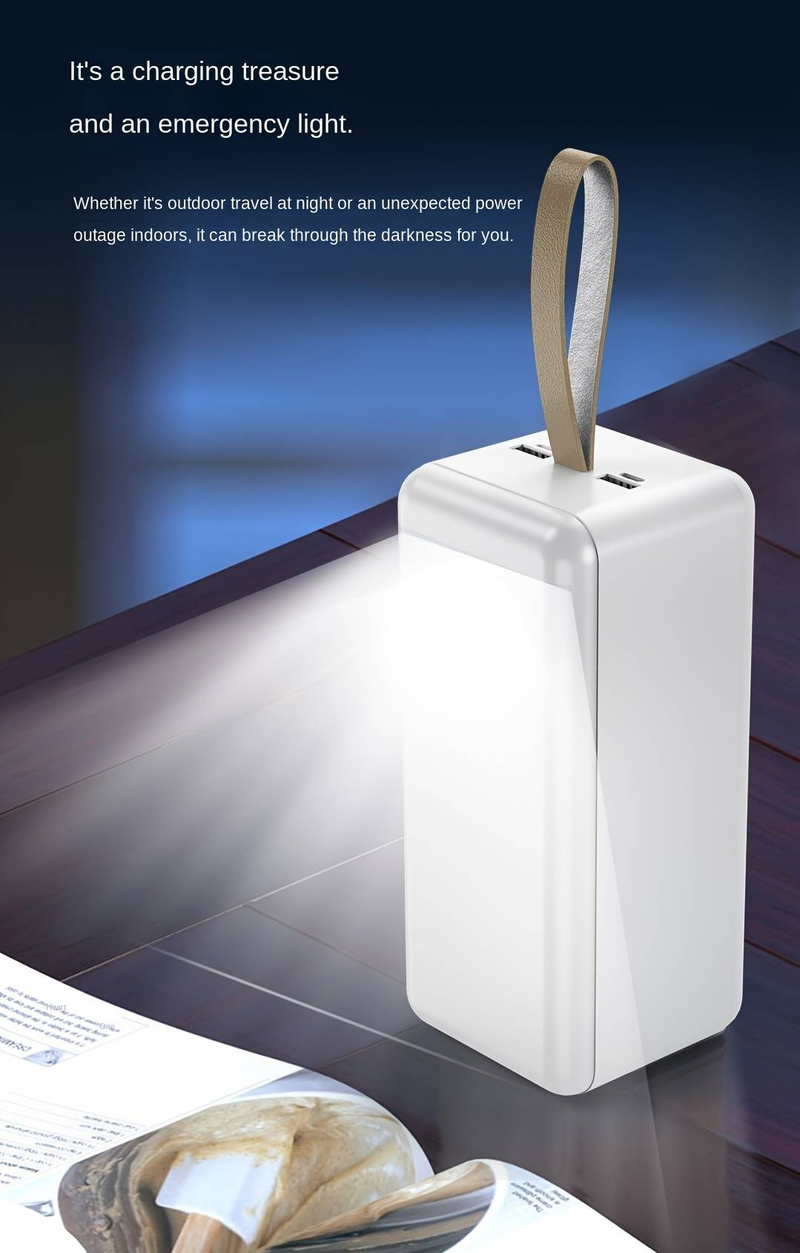 30000mAh Portable Power Bank, Mobile Phone Battery Pack With 22W Fast Charger, LED Power Display/camping Light/USB/Type-C Interface_voghion.com
