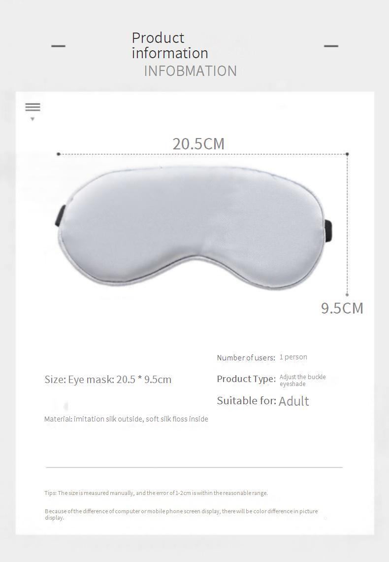 Adjustable Silk-Like Sleep Mask For Women & Men - Soft Satin Eye Cover With Side Sleeper Design (Breathable Light-Blocking & Pressure-Free)_voghion.com