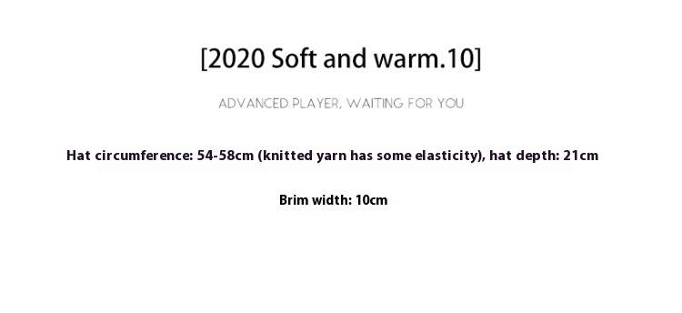 Hat Women's Winter Wool Hat Large Head Circumference Baotou Cold Hat Spring And Autumn Black Thick Knitted Pile Confinement Hat_voghion.com