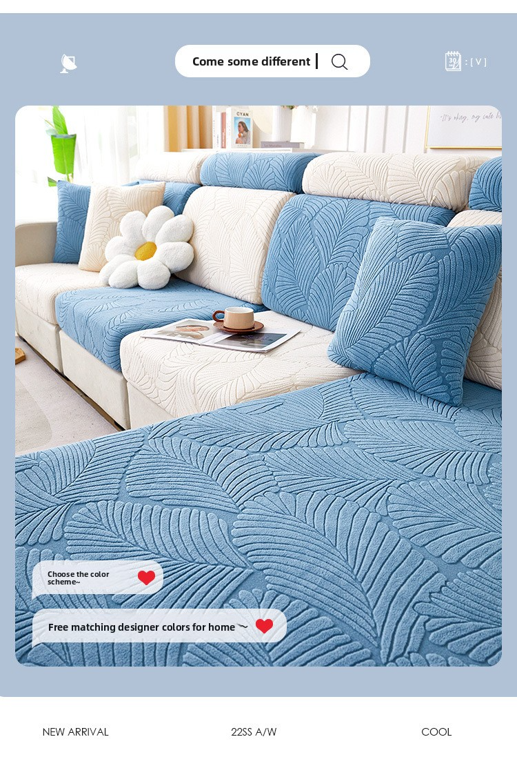 Jacquard-Sofabezug aus Samt mit Stretch – universelle Passform, rutschfest, katzenabweisend, saisonaler Schutz für Anbausofas (mehrere Größen und Farben)_voghion.com