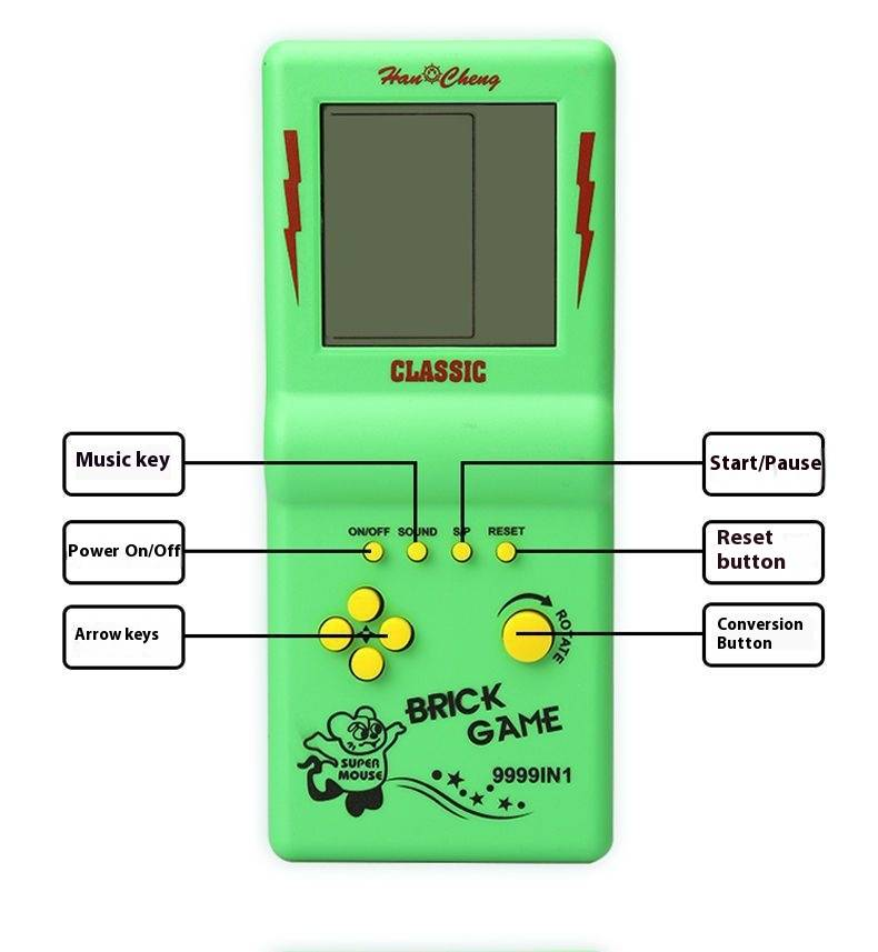 Console di gioco portatile Tetris classico - Mini gioco di puzzle retrò per bambini e adulti, regalo di intrattenimento da viaggio portatile_voghion.com