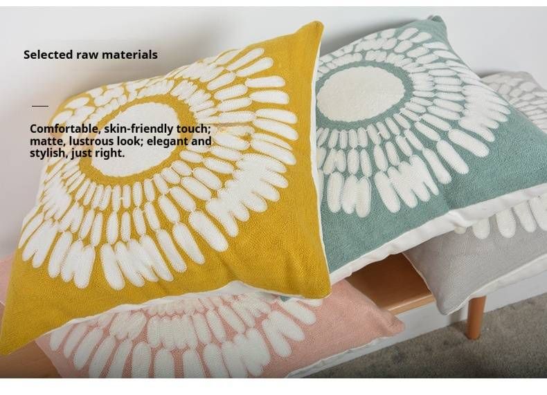 Minimalistischer Kissenbezug mit Einsatz – Waschbarer Sofa-/Bettkissenbezug aus Baumwolle, 45 x 45 cm, Unifarben (Nr. 1–4), atmungsaktive PP-Füllung, Zen-Wohndekor_voghion.com