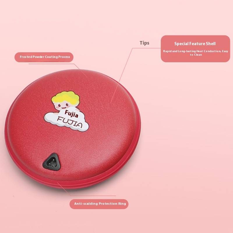 Ceramic Heating Hand Warmer - 220V USB Rechargeable, 420W Fast Warmth, Compact & Portable For Home/Outdoor Use (Red/Orange, M/L Size)_voghion.com