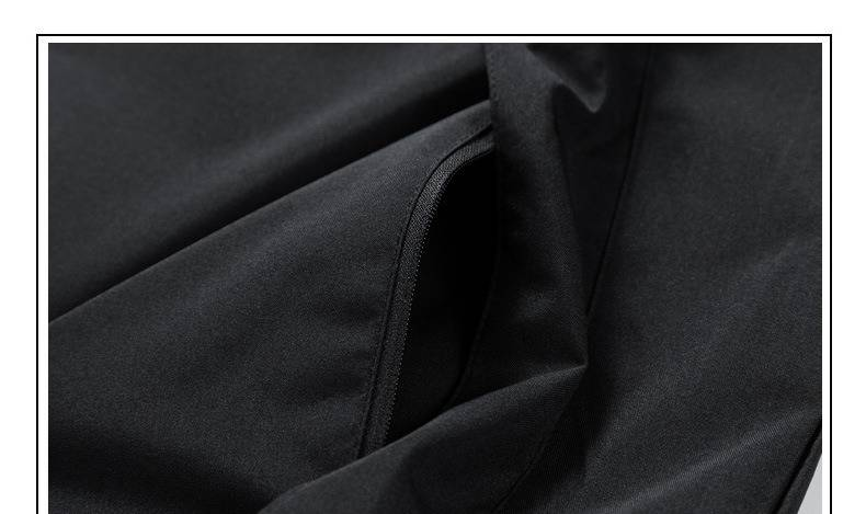 Wasserdichte und winddichte Herrenjacke mit Kapuze – Leichte Outdoor-Wanderjacke für Bergsteigen und den Alltag (Schwarz/Dunkelgrau, M-5XL)_voghion.com