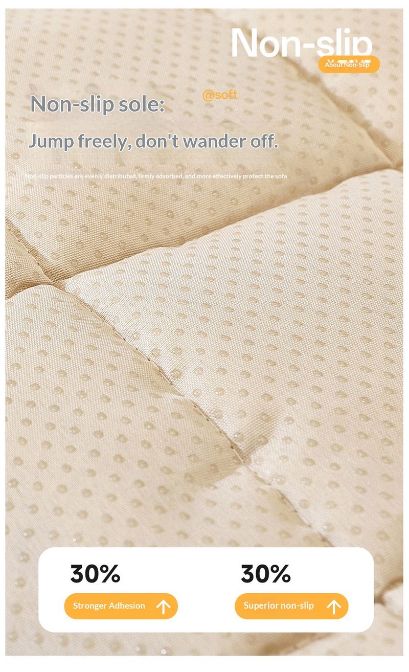 Thickened Milk Fleece One Piece Straight Line Fixed Non Slip Leather Sofa Cover/Cover Fabric_voghion.com