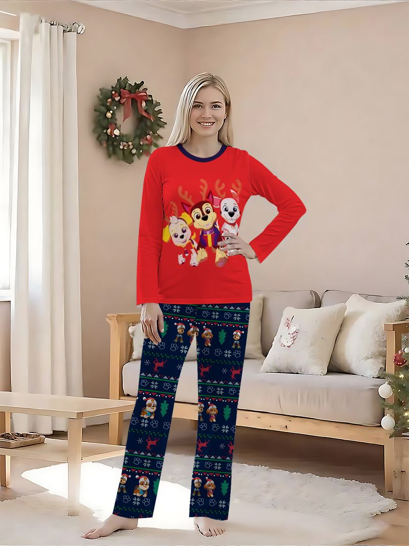 Tenues de Noël assorties pour toute la famille, imprimées en 3D : ensembles pull-over parent-enfant, manches longues et pantalons festifs, prêts pour les photos de fêtes._voghion.com