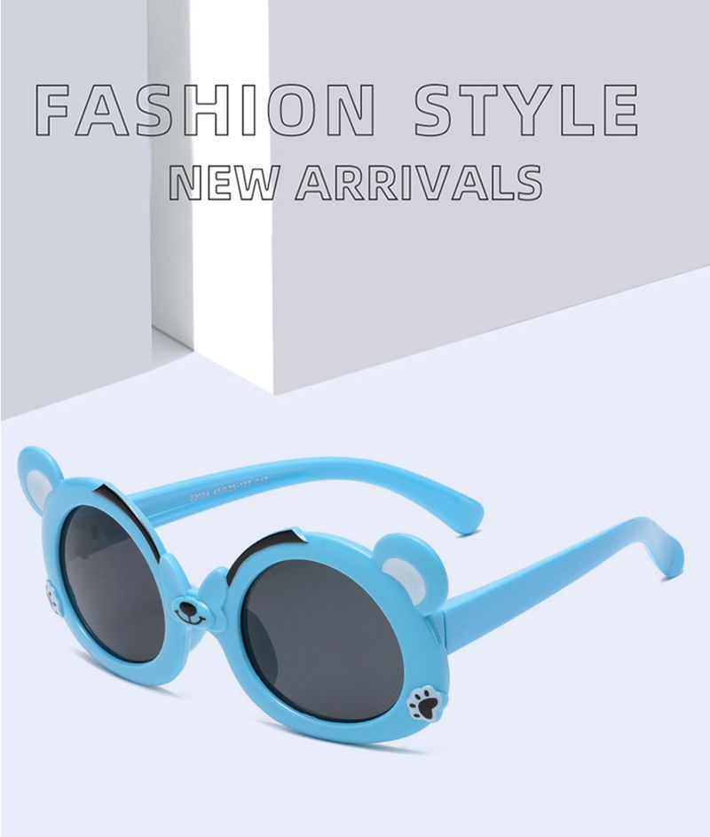 Weiche Silikon-Sonnenbrille mit Cartoon-Bär – UV-Schutz und polarisiert (Unisex für Kinder und Erwachsene, High-End-Komfort)_voghion.com