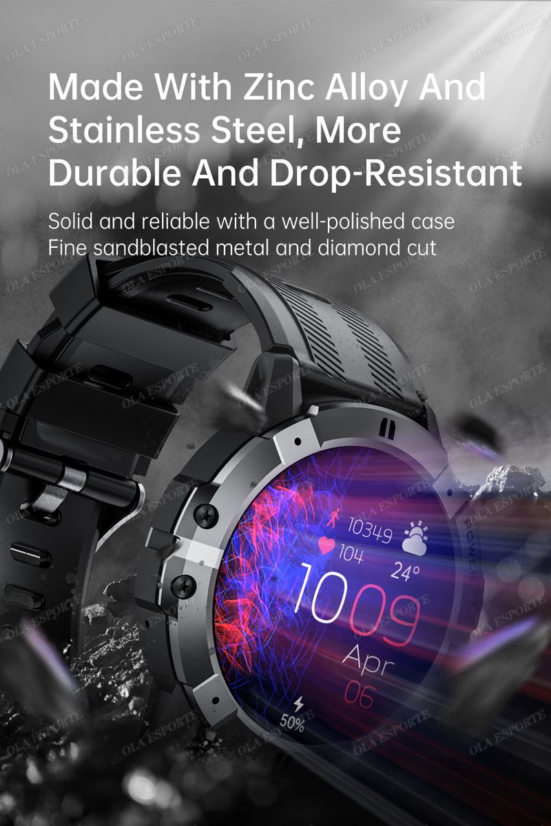 Outdoor Sports Waterproof Smart Watch Men 410mAh AMOLED GPS Tracker Heart Rate Bluetooth Call Women Smartwatch For Android IOS_voghion.com