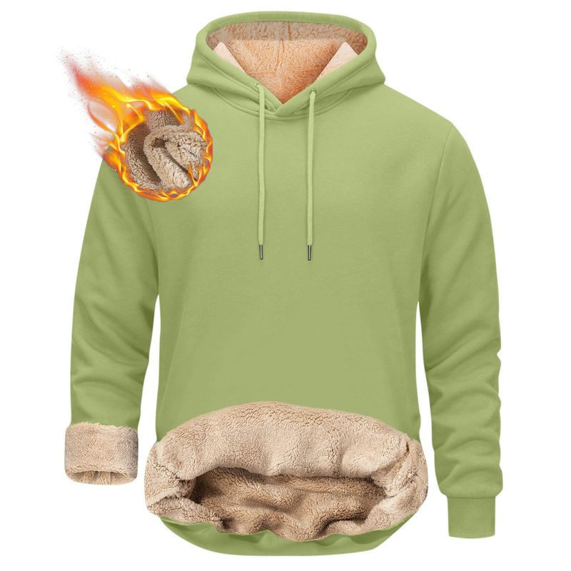 Felpa con cappuccio in pile caldo autunno e inverno 2025, nuova felpa con cappuccio casual europea e americana da uomo_voghion.com